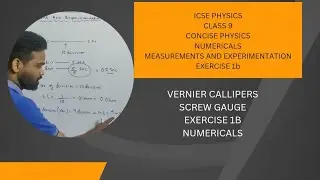 Numericals on Measurements and experimentation, exercise 1B, icse physics class 9, concise physics