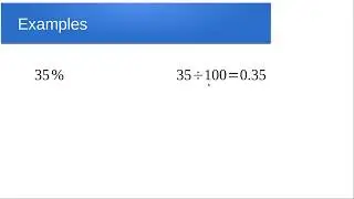 Percentages to Decimals