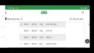 COA - RESTORING & NON - RESTORING DIVISION ALGORITHM - CLASS - 7