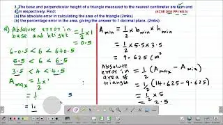 MATH: FORM3: APPROXIMATIONS AND ERRORS: LESSON 3