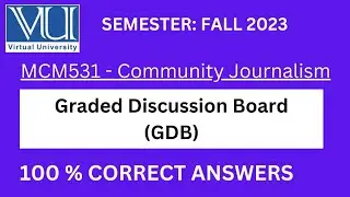 mcm531 gdb solution 2023