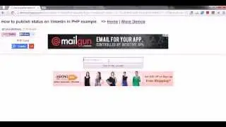 How to publish status on linkedin in PHP