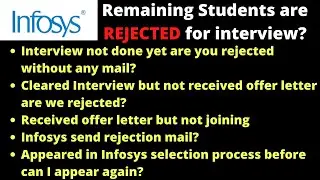 LATEST INFOSYS INTERVIEW RESULT UPDATE | INFOSYS REJECTION MAIL AFTER INTERVIEW | INFOSYS INTERVIEW