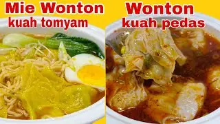 Mie Wonton kuah tomyam, Wonton kuah pedas, Chinese food style || ala nanang kitchen