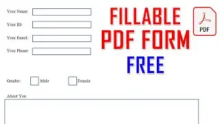 How to Create Fillable PDF Form for FREE | Editable PDF for FREE