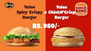 Burger King ChickN'Crisp & Value Spicy Crispy Burger