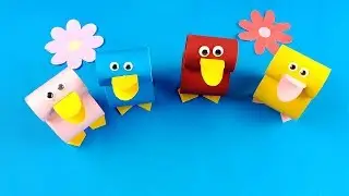 Paper crafts for kids : Making cute duck