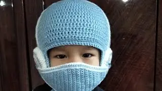 3-4 yoshli o‘g‘il bolalar uchun SHAPKA- KASKA to‘qish. Болалар учун шапка тýқиш. Вязание шапки
