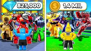 Max LUCK vs Max GEMS in Toilet Tower Defense!