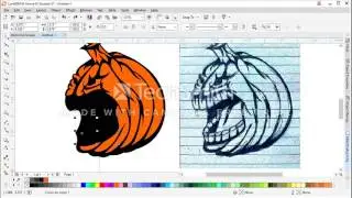 angry pumpkin mascot design