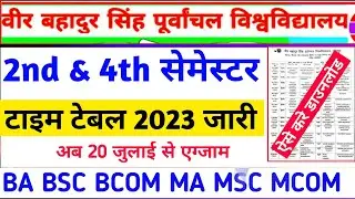 Vbspu News Today|Vbspu Time Table 2023|Vbspu Ba 2nd Semester Time Table 2023|Vbspu Exam Date 2023