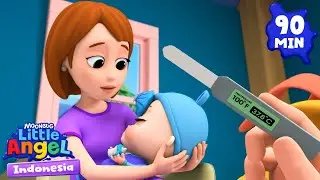 Bayi demam | Little Angel Bahasa Indonesia | Kartun dan Lagu Anak