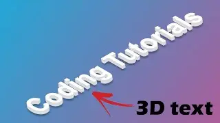 3D Text Effect in HTML | 