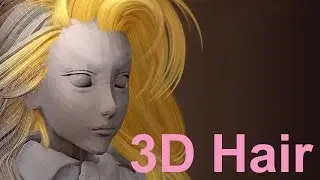 3D Realistic Hair Script for Maya, 3D Max, C4D