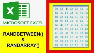 Randbetween and randarray function in excel  | #excelformula | #excelfansonly
