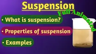 Suspension | what is suspension | class9 #science #animation #class9 #suspension