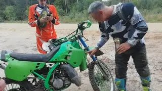 KAWASAKI KDX 125 4 дня мёртвый в лесу под дождём