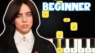 THE GREATEST - Billie Eilish | Beginner Piano Tutorial | Easy Piano