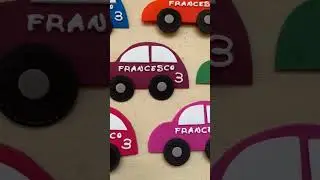 Macchinine con nome e numero anni in gomma eva a calamita