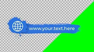 Website icon & Lower Thirds with your text green screen, transparent background