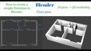 Blender How to create 2D Floor Plan and 3D House | Basic tutorial