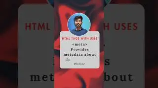 HTML Meta tag with uses #html #explorepage