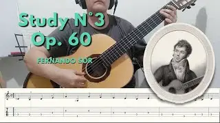 Study N°3 Op. 60 - Fernando Sor (tutorial + tabs)