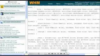 Suspended page setup in whm