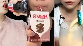 Asmr drinking sounds. 음료먹방 모음.飲む音