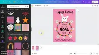 How to create Easter Pinterest Pin in Canva  | how to create a Pinterest pin in Canva tutorial