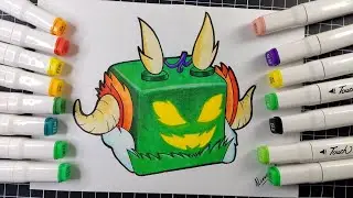 How to DRAW the DRAGON FRUIT from BLOX FRUITS