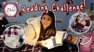 I *Attempted* My FIRST 24 Hour Reading Challenge ONLY Reading CHRISTMAS BOOKS!📚🎄