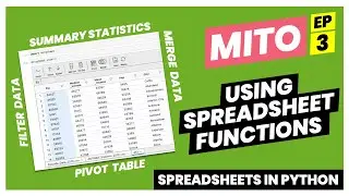 Mito Tutorial Ep. 3 - Using spreadsheet functions to analyze data