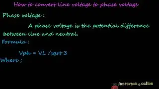 how to convert line voltage to phase voltage