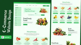 Foods E-commerce Website Design Figma Tutorial