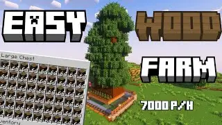 Easy Wood Farm in Minecraft Tutorial 🪵