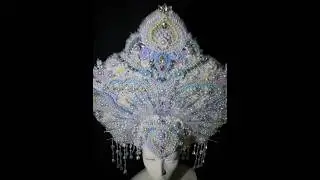 Процесс создания кокошника снегурочки #лисьямастерская
