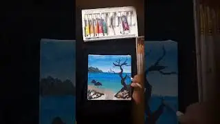 How to painting sea side view