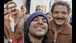 Pedro Pascal Meeting fans In London during Mandalorian Season 3 Press Tour