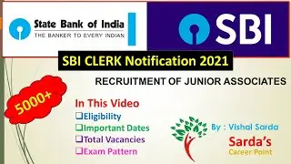 #SBI_Clerk_2021 #SBI_Vacancies #SBI_Job #SBI_Recruitment_2021 #Banking_Exam