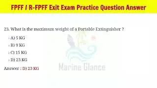 AFF AND R-FPFF EXIT EXAM questions & Answers / Advance firefighting / dg shipping