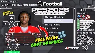 eFootball PES 2026 PPSSPP Android Offline Full Update UCL & League Kits 25/26 Season 4k Graphics
