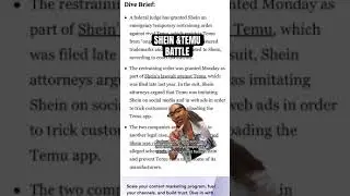 SHEIN FILED RESTRAINING ORDER TO TEMU #temufinds #temu