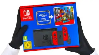 Nintendo Switch Red Console Super Mario Bros Edition Unboxing - ASMR