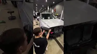 Protect your car's hood with polyurethane film at Quartz Master detailing studio.