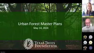 Urban Forestry Stakeholder Meeting: Urban Forestry Master Plans 101