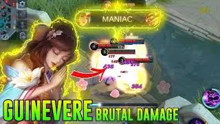 GUINEVERE BRUTAL DAMAGE! GUINEVERE DESTROY EVERYTHING IN SOLO RANK - MOBILE LEGENDS