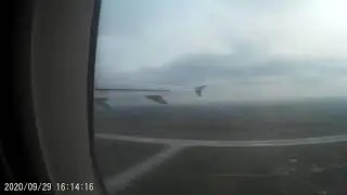 29.09.2020г.взлет А-319 Уральские авиалинии из Кольцово в Геленджик
