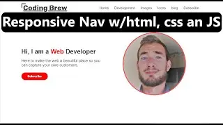 Responsive Nav w/html, css and JavaScript