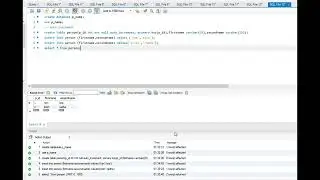 #Table using commands in MYSQL.